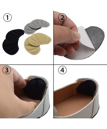 Heel Grips 3 Pairs - Comfortable Adhesive Cushion Pads for Heel Pain Relief - Shock Absorption Protectors for Men and Women - Buy Online on GoSupps.com