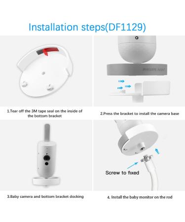 Holaca Babyphone Clip Holder - Philips Avent Video Baby Monitor Bracket (SCD923/26 SCD921/26) - White Secure Mounting Solution for Baby Cameras - Buy Online on GoSupps.com