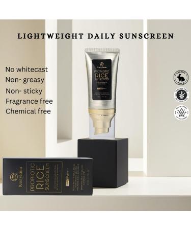 ivoryloom SPF 50 PA++++ Mineral Sunscreen | Fast Absorbing Hydration with Rice Ferment Niacinamide Hyaluronic Acid Titanium Dioxide | Broad Spectrum | No White Cast | Reef Safe | 1.7 OZ - Buy Online on GoSupps.com