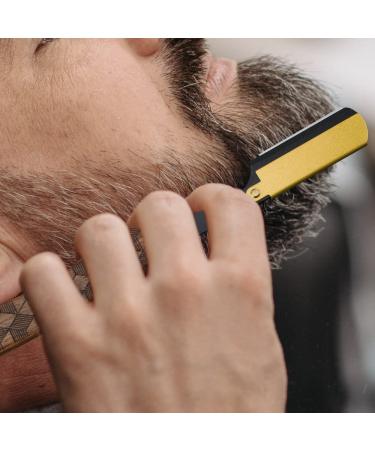 Premium Stainless Steel Barber Straight Razor & 100 Single Edge Blades - Professional Men s Shaving Tool for Home & Salon Grooming (NO.112 - Buy Online on GoSupps.com