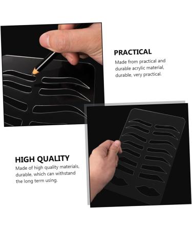 FRCOLOR Eyebrow Stencil Plate Eyebrow Drawing Mold Eyebrow Shape Practicing Mold Acrylic Practice Skin 1 count (Pack of 1) Transparent - Buy Online on GoSupps.com
