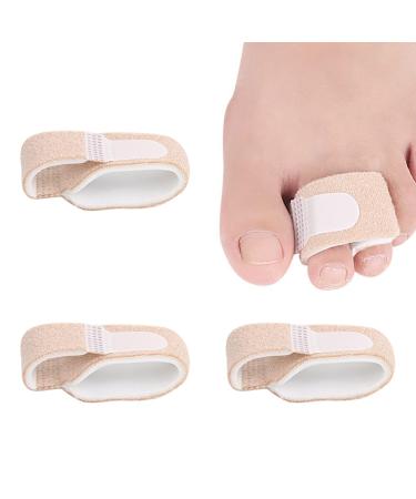 3Pcs Hammer Toe Straightener Broken Toe Wraps Splint Bandages Toe Straighteners Reusable Hammer Toe Splint Toe Cushioned Bandages for Correcting Hammer Toe Overlapping Toes Crooked Toes Toe Protector