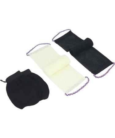 African Bath Sponge Net Bath Sponge Soft Deep Cleansing Exfoliator 2 Hand Straps Quick Drying with Bath Gloves for Hotel Bathroom (DAUZcih30azpdw-12) - Buy Online on GoSupps.com