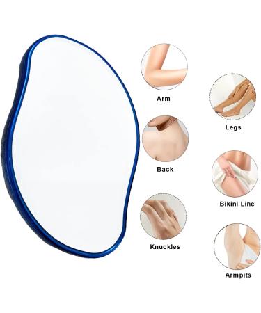 Crystal Hair Eraser - Painless Hair Remover for Women and Men | Exfoliation Tool for Arms, Legs, and Back | Reusable & Washable Epilator (Blue) - Buy Online on GoSupps.com