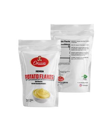 Onuva Potato Flakes 1lb (454g) - Instant & Convenient Dehydrated Whole Foods for Emergency Storage, Camping & Survival Kits - Sealed Fresh - Buy Online on GoSupps.com