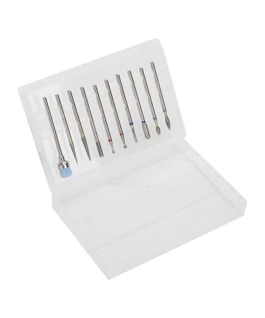 10pcs Tungsten Steel Nail Drill Bit Set - Professional Nail Polisher with Storage Box | International Shipping Available - Buy Online on GoSupps.com