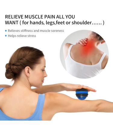 2-Pack Coolrunner Massage Ball Manual Roller Massager - Handheld Self Massage Therapy for Full Body Relief - Sore Muscles, Shoulders, Neck, Arms, Legs, Back, and Foot (Blue&Purple) - Buy Online on GoSupps.com