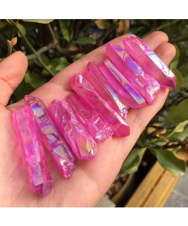 Natural Crystal Rough 100g Natural Rock Quartz Points Electroplating Colorful Points Can be Used for (Size : 500g) (Size : 500g)