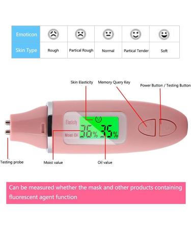 Facial Moisture Oil Tester 0 99.9% with Digital LCD Precision Skin Sensor Analyzer Display for Detection Skin Condition - Buy Online on GoSupps.com
