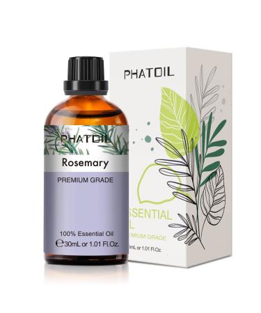 PHATOIL Rosemary Essential Oil 30ML Premium Grade Pure Essential Oils for Diffusers for Home Perfect for Aromatherapy Diffuser Humidifier Candle Making Rosemary 30.00 ml (Pack of 1)