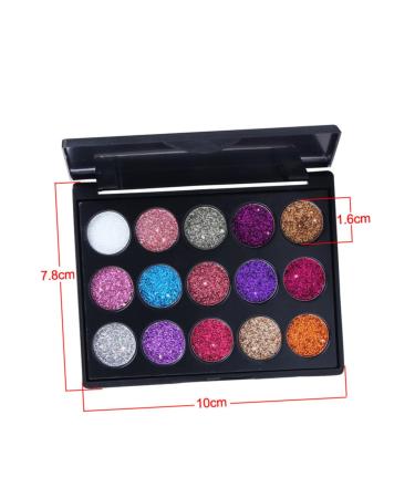 NOLITOY Eye Shadow Palettes - 3pcs Diamond Sequins Eyeshadow Set | 15 Shades 0.04 oz Each | International Shipping Available - Buy Online on GoSupps.com