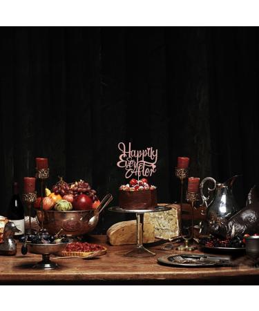 Crseniny Happily Ever After Cake Topper Wedding Anniversary Cake Topper for Wedding Engagement Bridal Shower Bachelorette Party Vow Renewal Anniversary Party Decoration Supplies (Rose Gold Glitter) - Buy Online on GoSupps.com