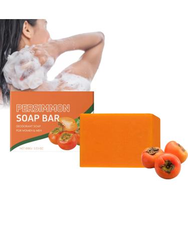 EONFAVE EONFAVE Khaki Soap Presimmon Natural Soap Soap Persimmon Soap Eliminate Body Odor for Men Women Moisturizing Brightening Deep Cleansing Facial Body Wash