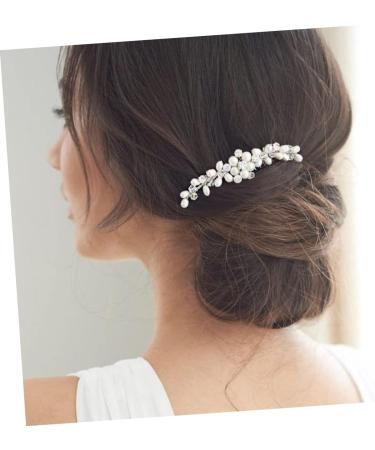 Ipetboom Rhinestone Bridal Comb Bridal Pearl Comb Wedding Hair Clip Bridal Hair Combs Irish Accessories for Women Tiara Wedding Hair Comb Bride Decorate Abs European and American - Buy Online on GoSupps.com