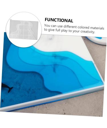 NUOBESTY Tray DIY Mold 1pc Casting Decorative Molds Tray Drop-shaped Manual Mold DIY Epoxy Chic Irregular Silicone White 37.5X24.6X1.3CM - Buy Online on GoSupps.com