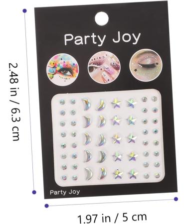 Gogogmee 4 Sheets Face Stickers Manicure Stickers Face Jewelry Gems for Hair Stickers for Nails Flat Back Embellishments Makeup Rhinestones for Eyes Eye Rhinestones Makeup Nail Gems Resin - Buy Online on GoSupps.com