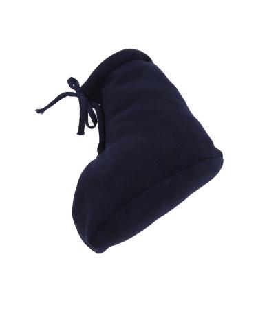 ANGGREK Cast Toe Cover Sock Thickened Padded Cast Foot Warm Sock Soft FleeceFoot Warmer for Winter Dark Blue One Size Blue
