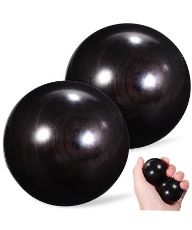 Magiclulu 2 pieces Chinese stress balls massage wooden balls massage tool massage ball wooden balls reusable wooden balls wooden hand balls small handball small handballs