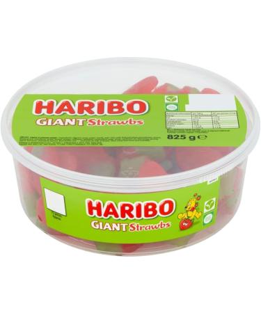 HARIBO Giant Strawbs 6 x 75 Pieces Sweets Tub (825 g) - Buy Online on GoSupps.com