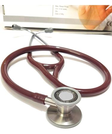 Professional Burgundy Stethoscope - Cardiology Dual Sided Stainless Steel | Buy Internationally - Buy Online on GoSupps.com