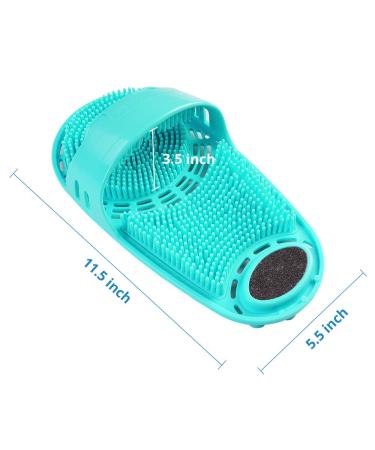 Meidong Silicone Shower Foot Scrubber - Personal Foot Massage and Cleaning - Non-Slip for Men and Women - 1PCS Green - Buy Online on GoSupps.com