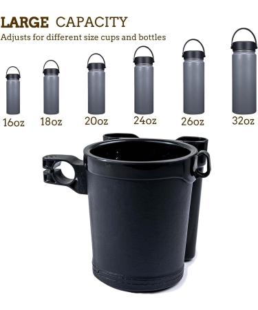 Bike Cup Holder with Cell Phone and Key Holder - Black | For Cruiser, Bicycle, Motorcycle, Scooter & Boat - Buy Online on GoSupps.com