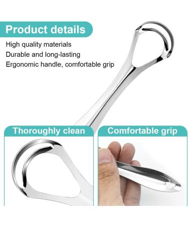 Buy Weddhuis 2 PCs Tongue Cleaner - Double Scraping Metal Tool for Bad Breath & Oral Hygiene | Effective Tongue Scraper for Adults - Fast International Shipping - Buy Online on GoSupps.com