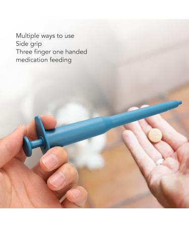 Pet Pill Plunger Popper Animal Medicine Feeder Side Grip Press Type with Silicone Tip for Dogs Cats Birds - Buy Online on GoSupps.com