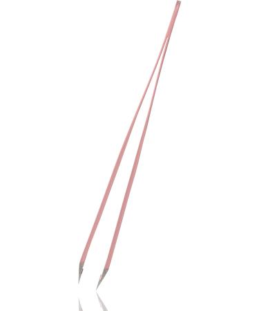 Rubis Pink Slanted Tweezers - Engraved Breast Cancer Ribbon | Premium Cosmetic Tools - International Shipping - Buy Online on GoSupps.com