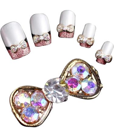 40 Pieces DIY Metal 3D Nail Art Tips Decoration Mix Color & Pattern Luxury Charm Jewelry Tools Bowknot - Buy Online on GoSupps.com