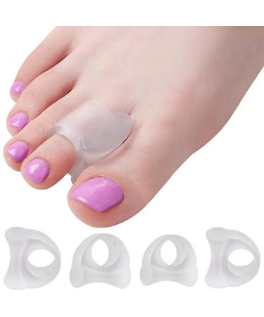 Feifanshop Gel Toe Spreader 4x Transparent Silicone Toe Extensor for Bunion Correction & Toe Alignment - Buy Online on GoSupps.com