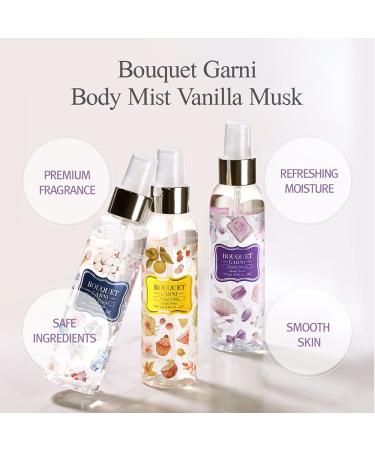 Bouquet Garni Body Mist Vanilla Musk Fragrance - Long-lasting Moisture & Fragrance Mist for Women Low Irritation (Containing Vitamin E Citrus Acid) - 4.9 oz - Buy Online on GoSupps.com