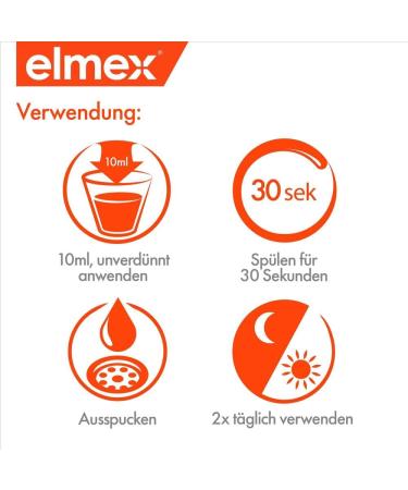 Elmex Mouth Rinsing Caries Protection - 2x400ml Antibacterial Tooth Cleaner Alcohol-Free Daily Use Double-Active Calcium Fluoride Shield - Buy Online on GoSupps.com