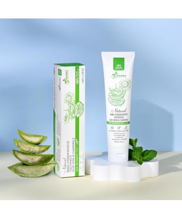 Natural Fluoride Free Toothpaste - Nano Hydroxyapatite Remineralizing Sensitive Teeth Whitening & Zero Waste Tube - Dentist Recommended for Adult & Kids Oral Aloe Vera & Chamomile (Single Aloe) 1 Pack Aloe - Buy Online on GoSupps.com
