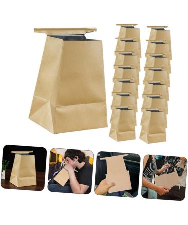 15pcs Kraft Paper Vomit Bags | Light Brown Mini Trash Bags for Travel - Buy Online on GoSupps.com
