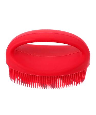 Uonlytech Silicone Scrubbers Massagers Handheld Silicone Body Brush Loofah Body Brushes Bath Shower Scrubber Bathroom Tool Accessories for Men Women  1Pc (Red) Body Dry Brush Cleaning Scrubber