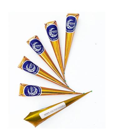 Temporary Tattoo India Painting Tattoo Paste Cone  3 Tubes Brown Paste Cone Indian Body Art Painting Drawing (Brown  3 Cones)