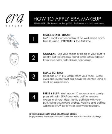 ERA Beauty Face Aerobrush Foundation Makeup R6 Ginger 2.25 Oz - Buy Online on GoSupps.com