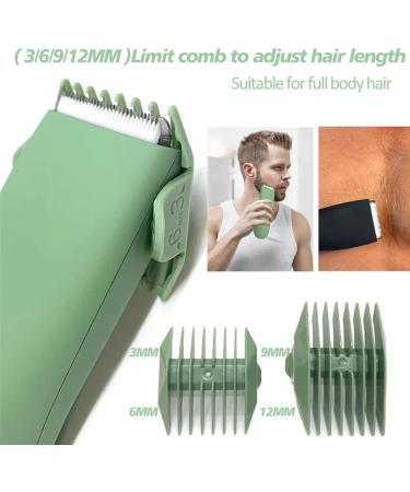 Premium Waterproof Hair Clippers & Body Hair Trimmer for Men - Ceramic Blade Electric Razor for Groin & Pubic Grooming (Black No Box - Buy Online on GoSupps.com