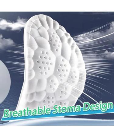 4D Cloud Technology Insoles for Plantar Fasciitis Relief - High-Elastic Metatarsal Arch Supports (Size 37-38 Black) | Shock-Absorbing Comfort - Buy Online on GoSupps.com