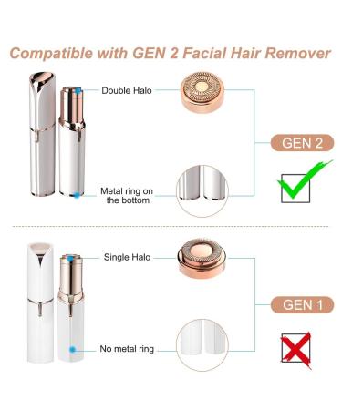 Facial Hair Remover Replacement Heads Generation 2 - Double Halo Design (6 PCS) - Buy Online on GoSupps.com