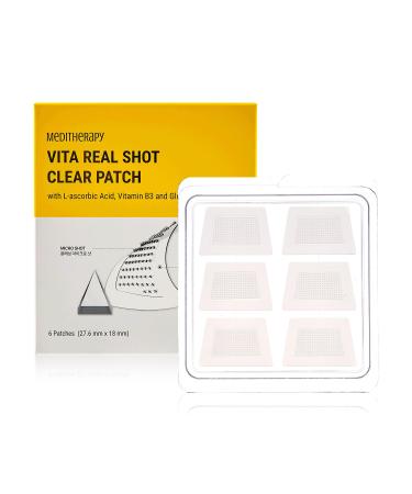 MEDITHERAPY VITA REAL Shot Clear Patch 6EA Dark Spot Patch Acne and Blemish Care Hydrocolloid Patch Pure Vitamin C for Brightening Korean Skincare