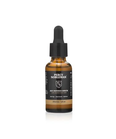 Percy Nobleman Age Defence Serum with Hyaluronic Acid - Anti-Aging Face Serum for Youthful Skin 30ml - Buy Online on GoSupps.com