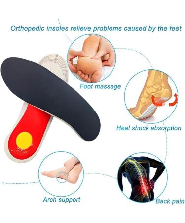 Plantar Fasciitis Arch Support Orthopedic Insoles Relieve Flat Feet Heel Pain Shock Absorption Comfortable Inserts (Large(EU 40-46)) - Buy Online on GoSupps.com