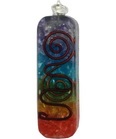 7 Chakra Crystal Orgone Healing Pendant | Black Cord | Stress Relief & Immune Boost | Perfect Meditation & Yoga Gift for Men & Women - Buy Online on GoSupps.com