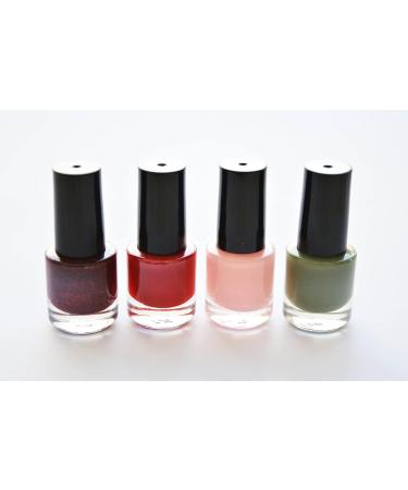 Gel Nail Polish UV CANNI 5ml Mini Set of 4 Muted Tones - Soak Off Base Top Colour Coat Manicure Acrylic Gifts Women Nails Set 6 - Buy Online on GoSupps.com