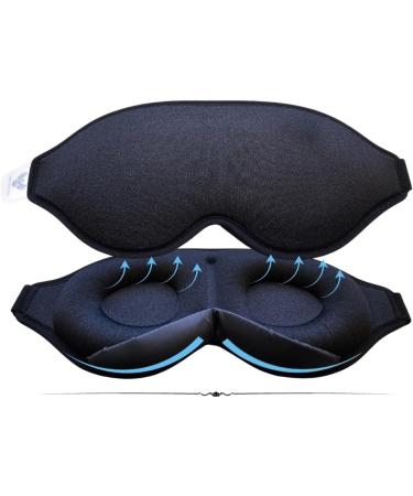 Premium 3D Sleep Mask for Men & Women - Comfortable Eye Mask for Travel Yoga & Sleeping - Adjustable Strap & 99.9% Light Blocking - Buy Online on GoSupps.com