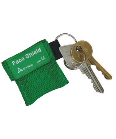 HypaGuard CPR Face Shield in Keyring Pouch- Flat Face Filter