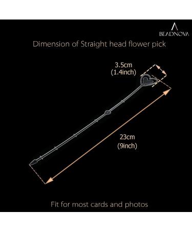 BEADNOVA Floral Pick Card Holder 50pcs - 10inch Plastic Heart Shape Head Flower Pick for Bouquet Wedding Decoration - Buy Online on GoSupps.com