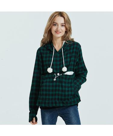 Women's Long Sleeve Cat & Dog Hoodie Sweater with Big Bag - Warm Zip-Up Sweatshirt for Pet Lovers - Buy Online on GoSupps.com